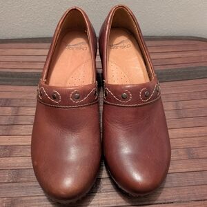 Dansko Women's Brown Leather Clogs